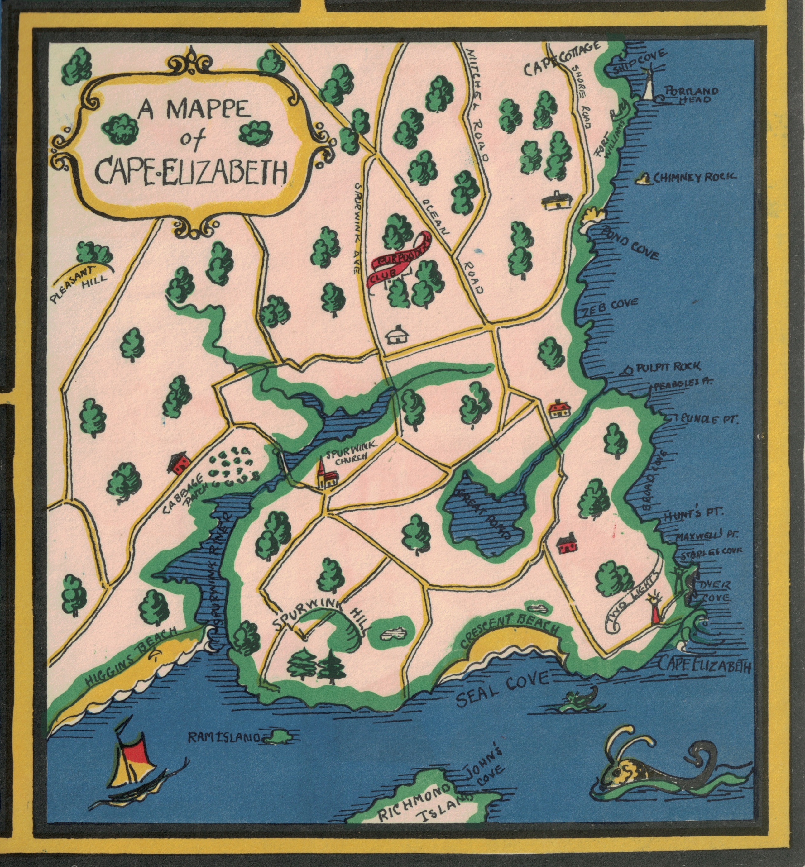 Map of Cape Elizabeth